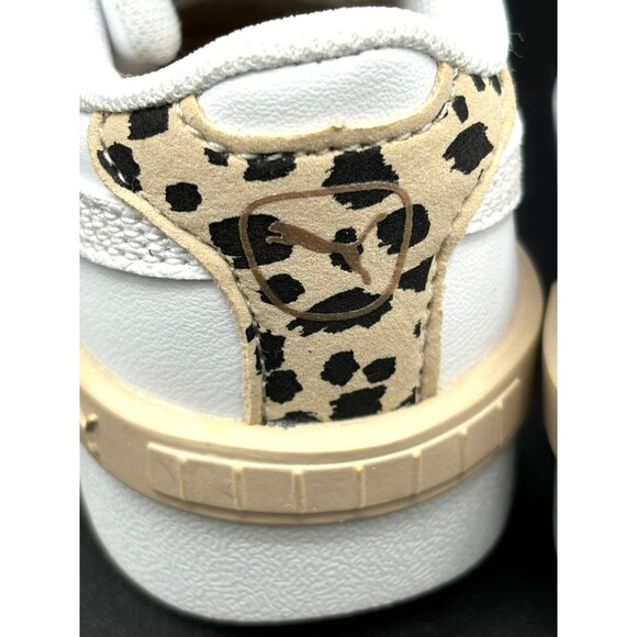 Puma Jada Animal Leopard Print Toddler Sneaker Size 5C White Granola Black NNB - Picture 10 of 16